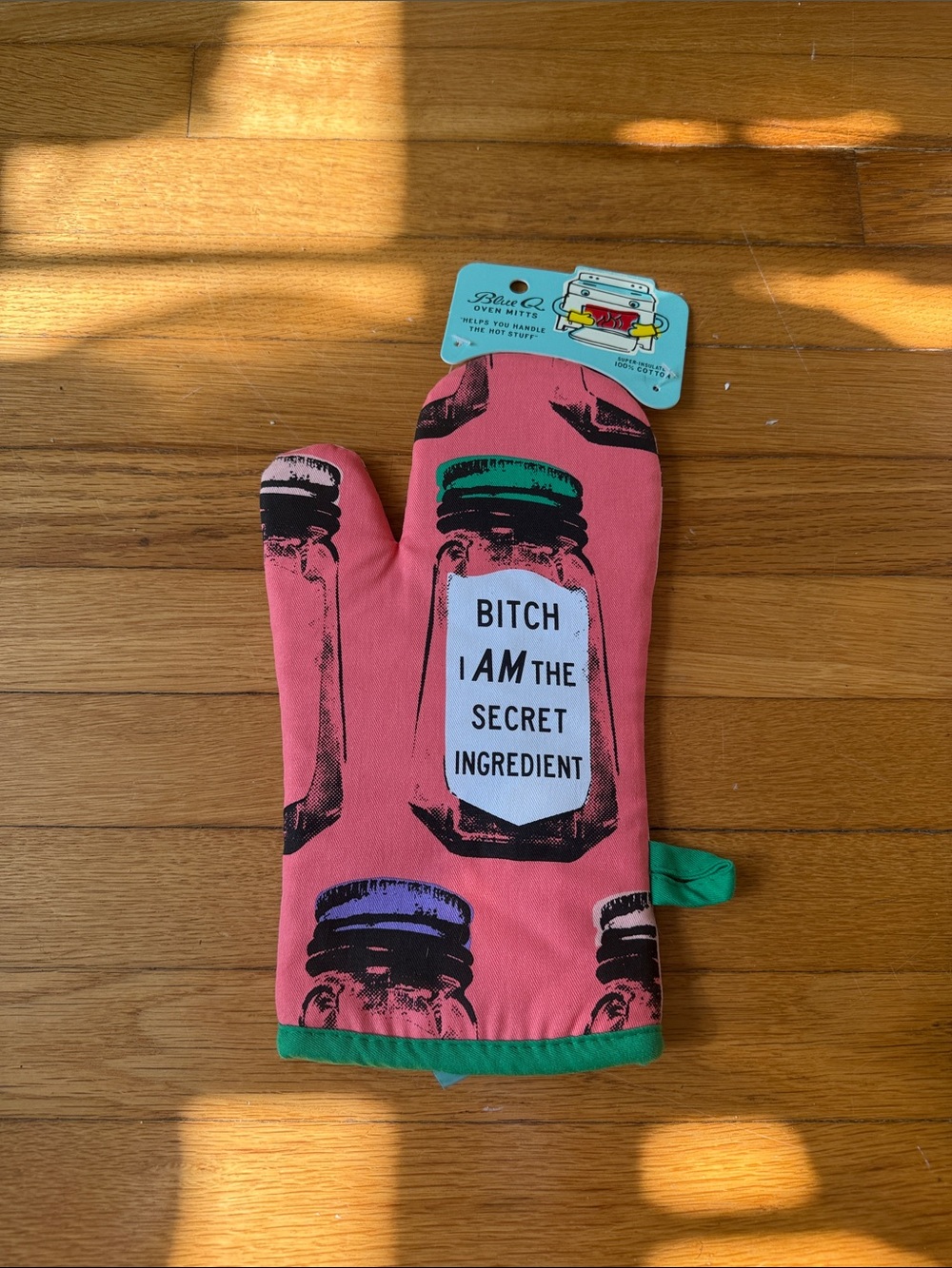 secret ingredient oven mitt
